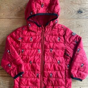 Baby Gap Disney Mickey Mouse Cold Control Lightweight Puffer Jacket Size 4 Boys
